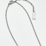 Pearl Diamante Earrings & Necklace Set in Silver - Gift Boxed