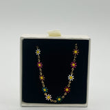 Daisy Necklace in Multi Gold