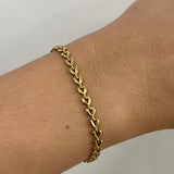 Heart Link Bracelet in Gold - svnx