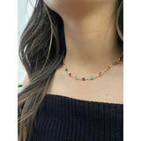 Multicolour Oval Necklace & Bracelet Set