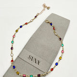 Multicolour Oval Chain Necklace