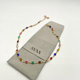 Multicolour Oval Chain Necklace