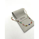 Multicolour Oval Necklace & Bracelet Set