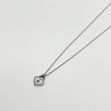 Heart Keyhole Necklace in Silver