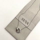 Double Hoop Roman Numeral Necklace in Silver