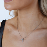 Dainty Bow Pearl Pendant Necklace - svnx