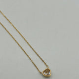 Small Crystal Heart Necklace in Gold