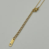 Small Crystal Heart Necklace in Gold