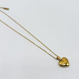Chunky Heart Pendant Necklace in Gold