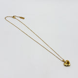 Chunky Heart Pendant Necklace in Gold