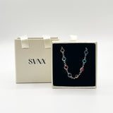 Round Crystal Bracelet in Multi - Gift Boxed
