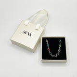 Round Crystal Necklace in Multi - Gift Boxed