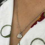 Mini Heart Pendant Necklace in Silver