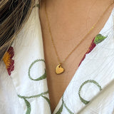 Mini Heart Pendant Necklace in Gold