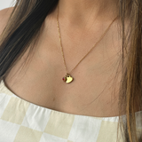 Mini Heart & July Birthstone Necklace in Gold - Gift Boxed