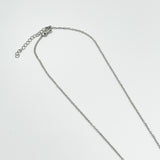 Mini Heart & August Birthstone Necklace in Silver