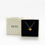 Mini Heart & November Birthstone Necklace in Gold - Gift Boxed