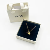 Mini Heart & Janurary Birthstone Necklace in Gold - Gift Boxed