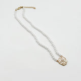 French Camellia Pearl Necklace