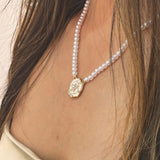 French Camellia Pearl Necklace