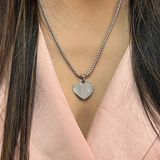 Heart Shape Pendant Necklace in Silver - Gift boxed