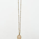 Pink Stone Pendant Necklace - Gift Boxed