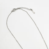 Diamante & Seashell Heart Necklace in Silver - Gift Boxed