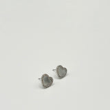 Moonstone Heart Necklace & Earrings Set In Silver - Gift Boxed