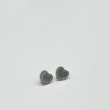 Moonstone Heart Necklace & Earrings Set In Silver - Gift Boxed
