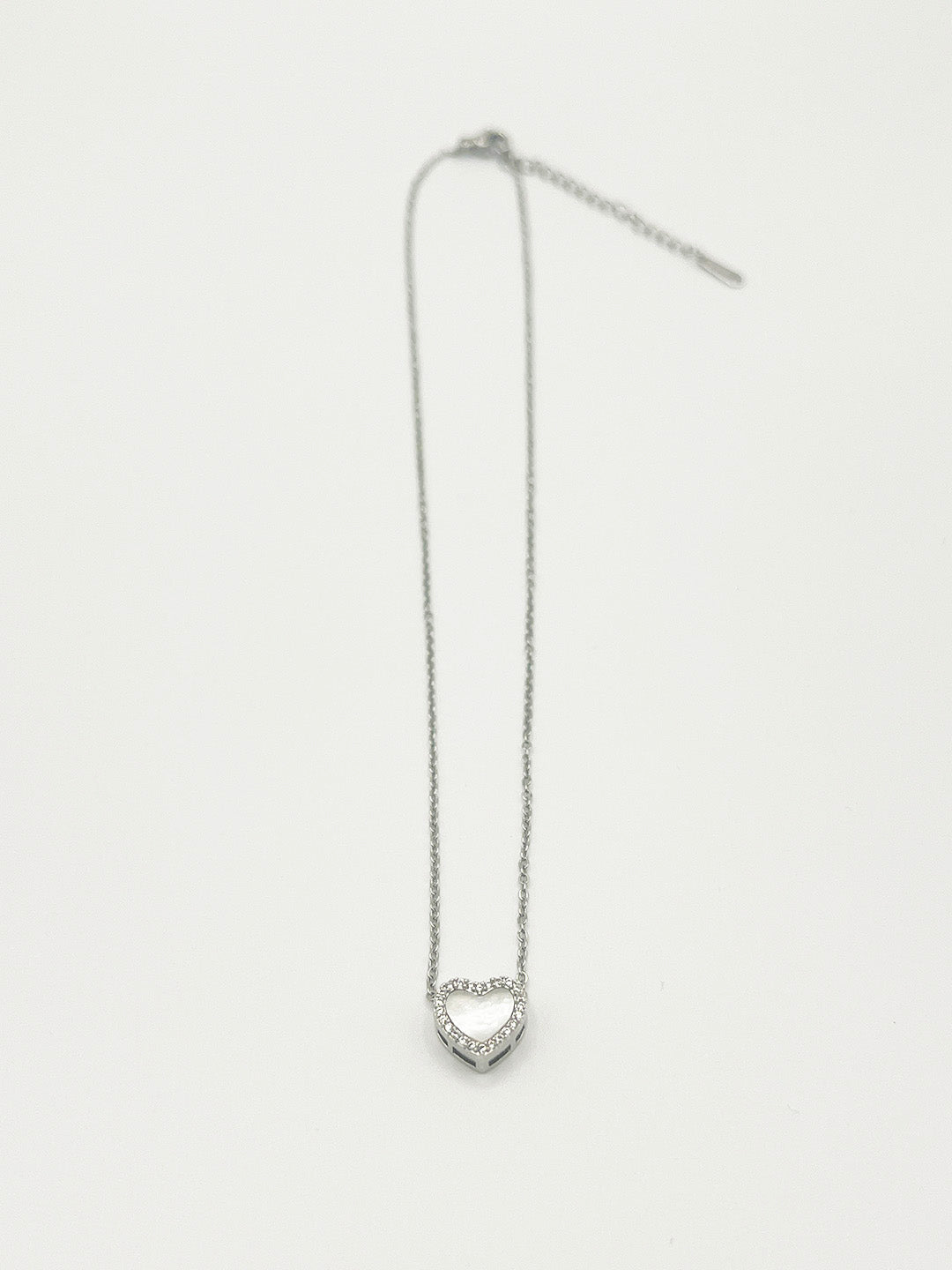 Heart Necklace & Earrings Set In Silver - Gift Boxed - svnx