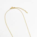 Diamante & Seashell Heart Necklace in Gold - Gift Boxed