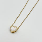 Moonstone Heart Necklace & Earrings Set In Gold - Gift Boxed