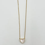 Heart Necklace & Earrings Set In Gold - Gift Boxed