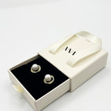 Pearl Diamante Stud Earrings - Gift Boxed - svnx