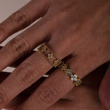 Diamante Clover Ring