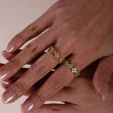 Diamante Clover Ring