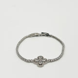 Clover Diamante Bracelet In Silver - Gift Boxed