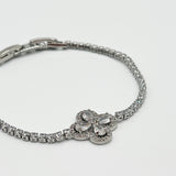 Clover Diamante Bracelet In Silver - Gift Boxed - svnx