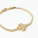 Clover Diamante Bracelet In Gold - Gift Boxed - svnx