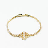 Clover Diamante Bracelet In Gold - Gift Boxed - svnx