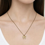 Mini Bow Pendant Necklace in Gold - svnx