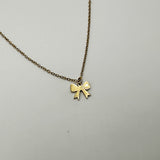 Mini Bow Pendant Necklace in Gold