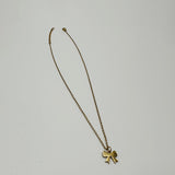 Mini Bow Pendant Necklace in Gold