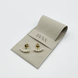 Heart Pearl Earrings in Gold