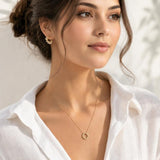 Pearl Vine Hoop Earrings in Gold