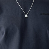 Seashell Square Pendant Necklace in Silver