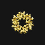 Rhinestone Wreath Diamante Brooch Pin in Green