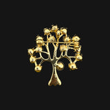 Diamante Golden Tree of Life Brooch in Gold
