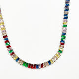 Multicolour Tennis Necklace - Gift Boxed