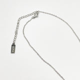 Rhinestone Teardrop Pendant Necklace in Silver - Gift Boxed